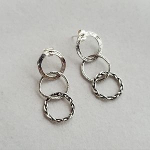 Didae Sterling Triple Ring Earrings